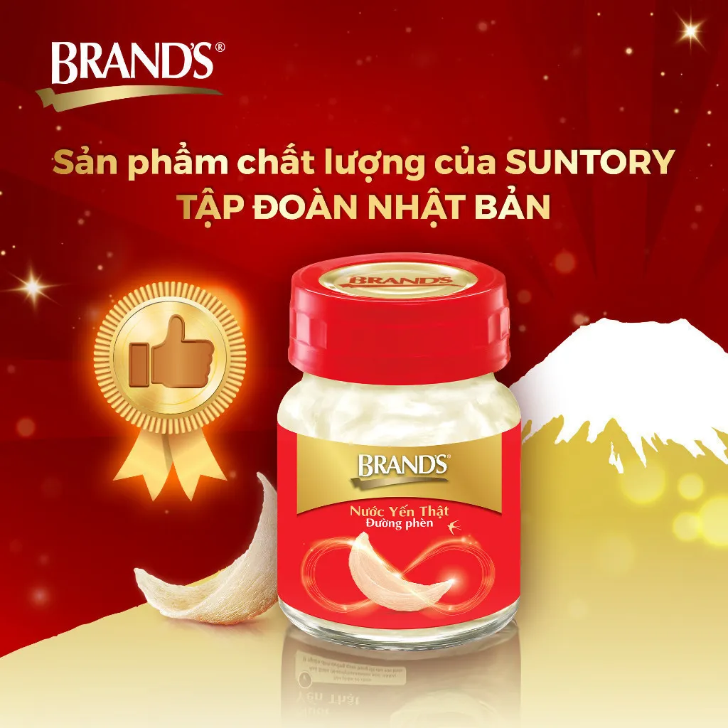 Ảnh Combo 3 Nước yến thật BRAND'S Đường Phèn (70 ml x 6 lọ) 1