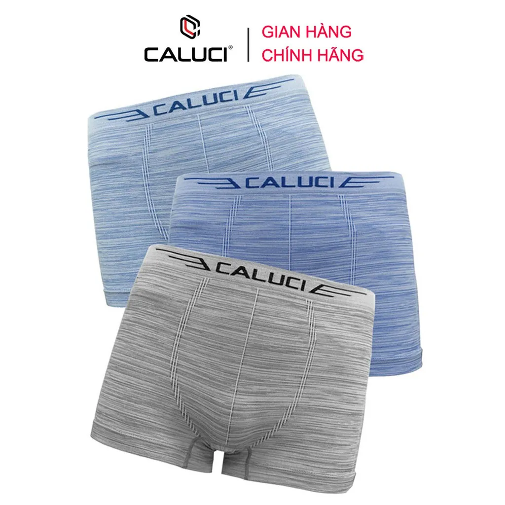Ảnh Combo 3 quần lót nam Boxer CALUCI CBX12, sịp đùi sệt liền, mềm mịn, thân thiện với làn da 2
