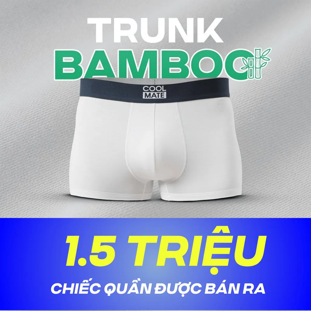 Ảnh Combo 3 quần lót nam dáng Trunk Bamboo kháng khuẩn Coolmate 2