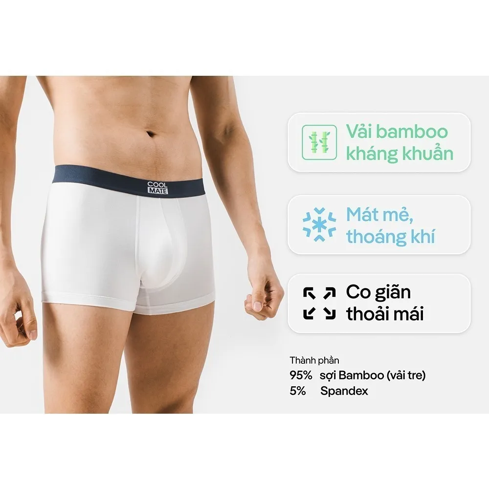 Ảnh Combo 3 quần lót nam dáng Trunk Bamboo kháng khuẩn Coolmate 3