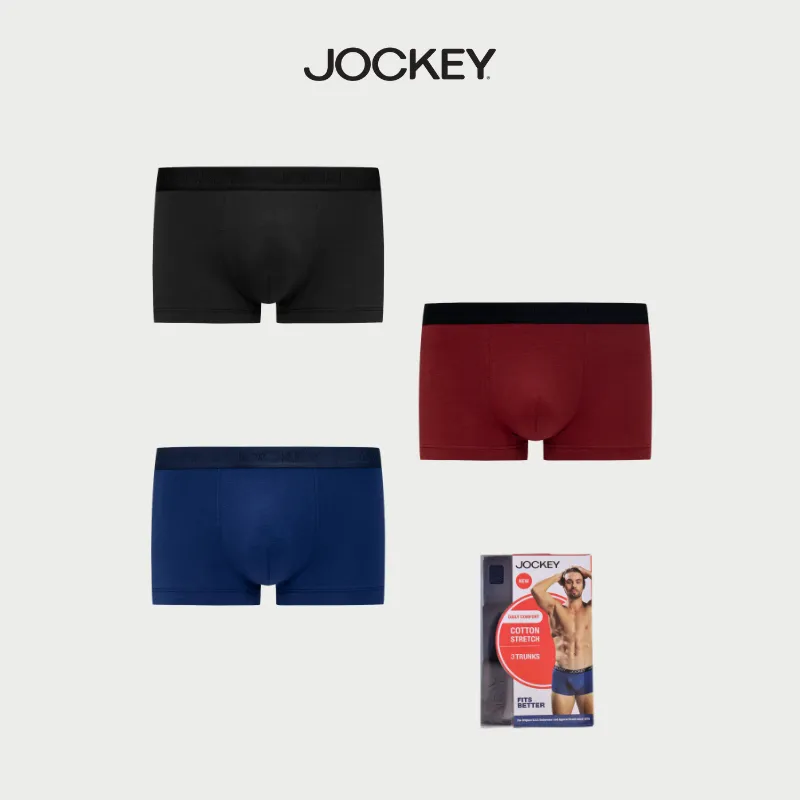 Ảnh Combo 3 Quần lót Nam Jockey Cotton 4 chiều dáng trunk - J4014 1
