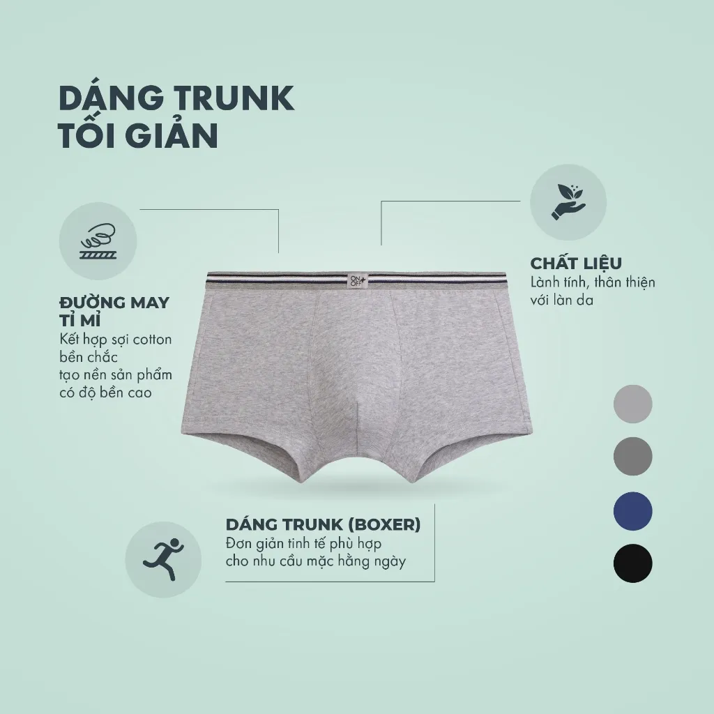 Ảnh Combo 3 Quần lót nam ONOFF Cotton USA kháng khuẩn, khử mùi - 18UO23A035 3