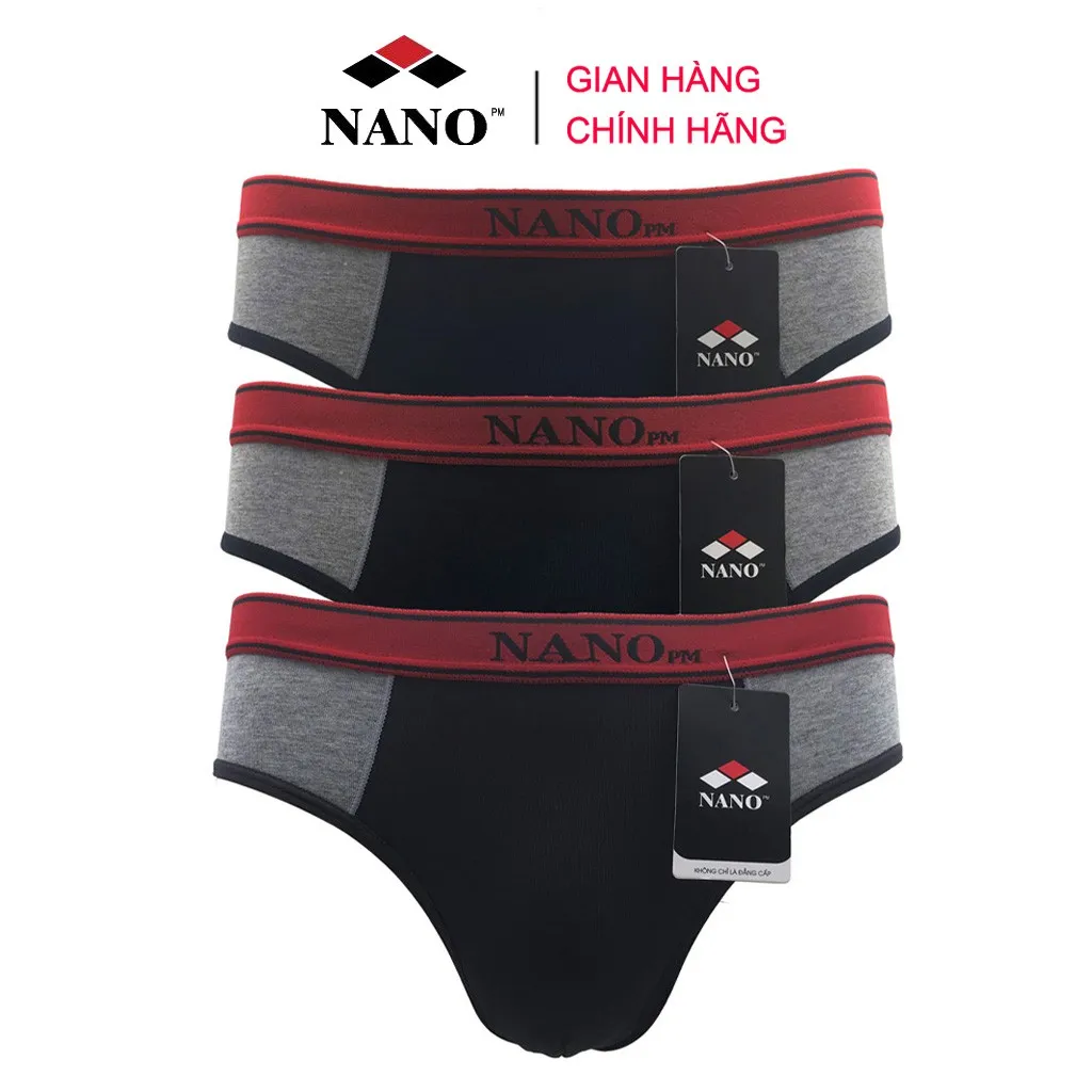 Ảnh Combo 3 quần lót nam tam giác thời trang NANO NA02, vải Cotton mềm mại, thoáng mát 1