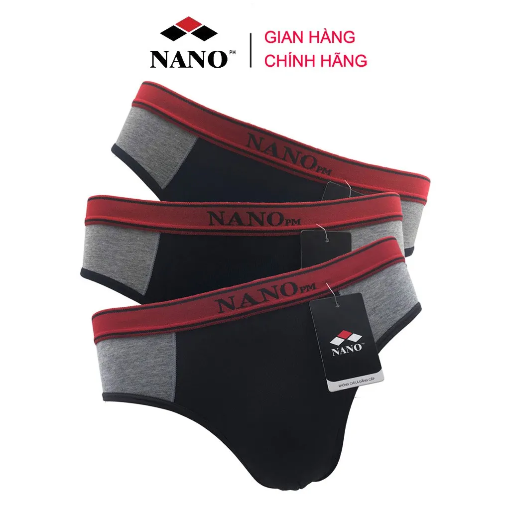 Ảnh Combo 3 quần lót nam tam giác thời trang NANO NA02, vải Cotton mềm mại, thoáng mát 2