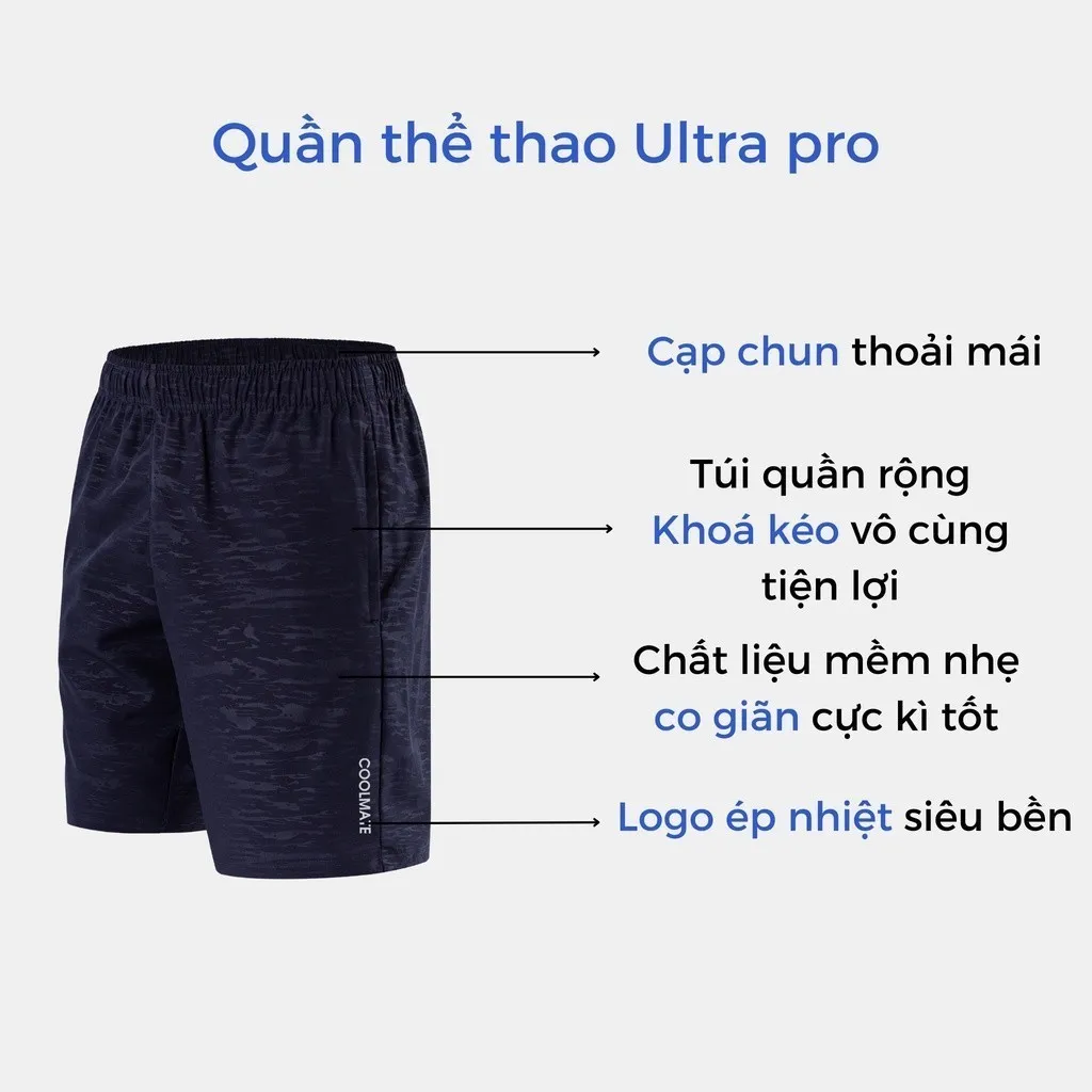 Ảnh Combo 3 Quần Short thể thao Ultra Pro thoải mái vận động Coolmate 1