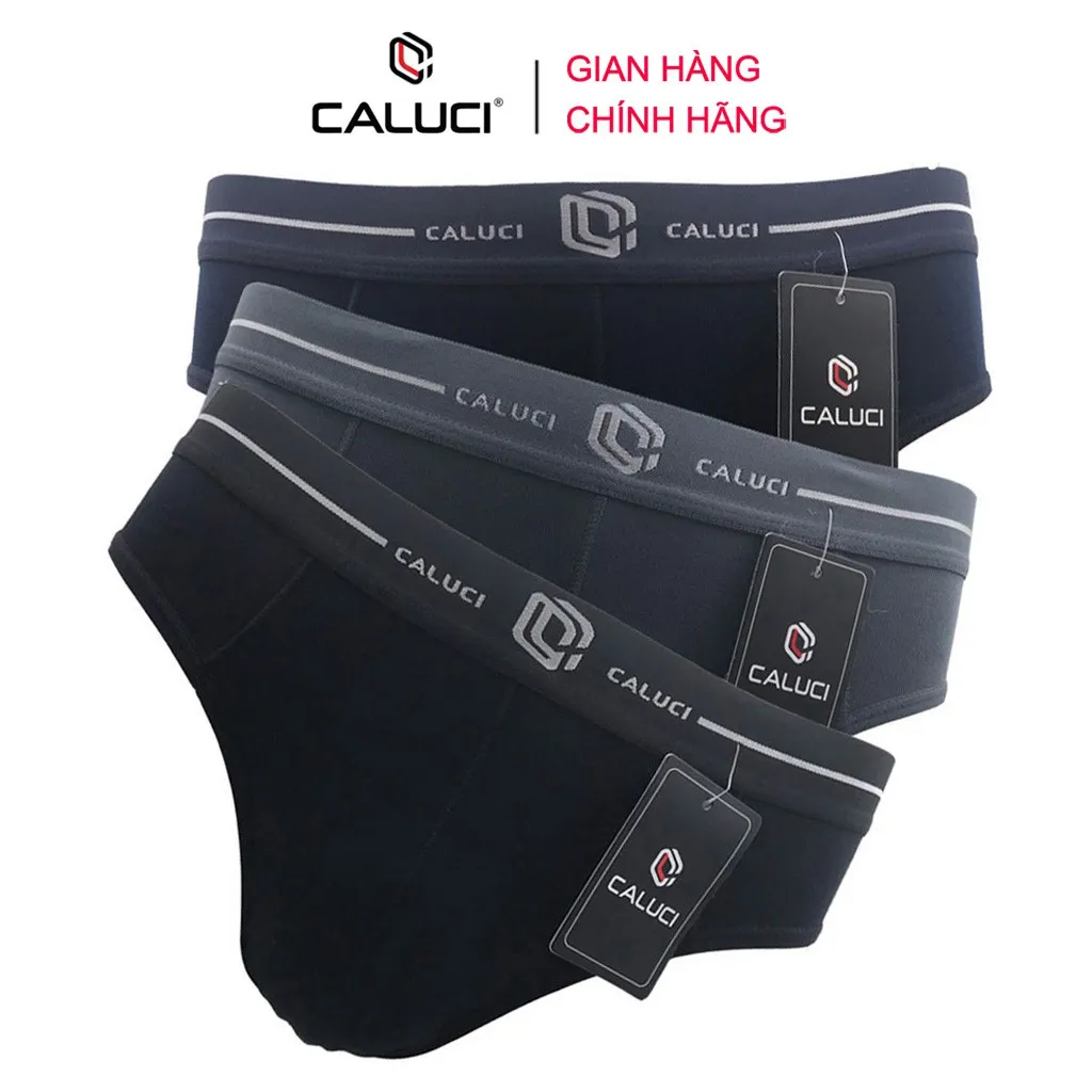 Ảnh Combo 3 quần sịp tam giác CALUCI CBF1801, vải Cotton mềm mại, xốp nhẹ, thoáng mát 3