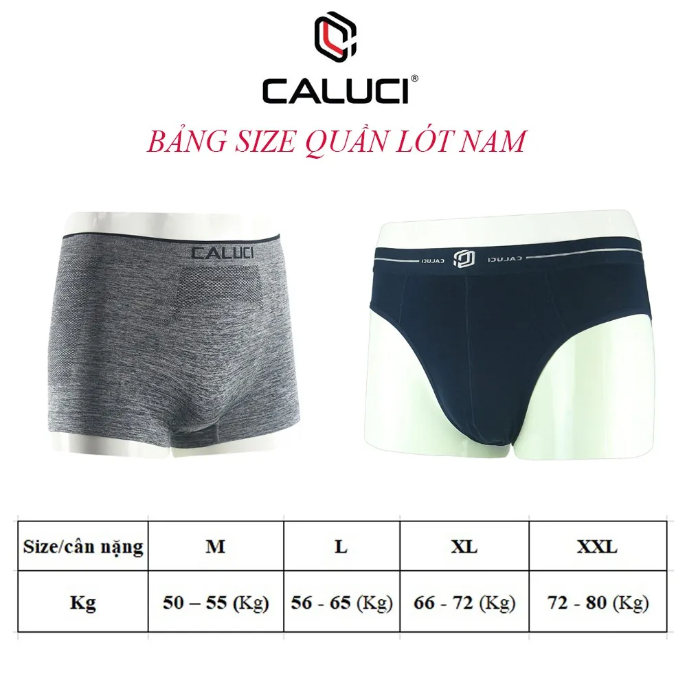 Ảnh Combo 3 quần sịp tam giác CALUCI CBF1801, vải Cotton mềm mại, xốp nhẹ, thoáng mát 4