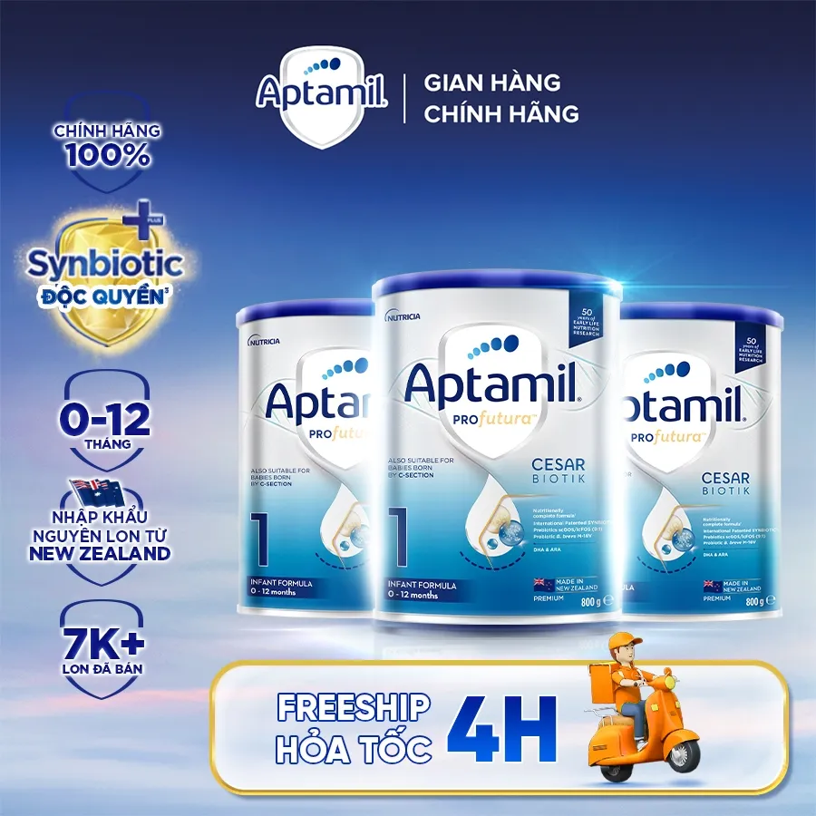 Ảnh Combo 3 Sữa bột Aptamil Profutura Cesarbiotik New Zealand số 1 - Synbiotic độc quyền 1