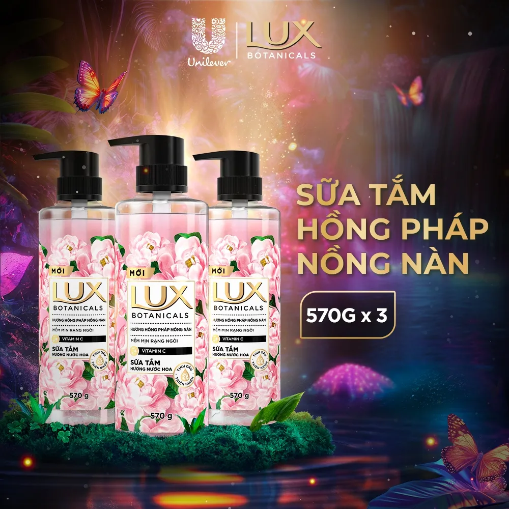 Ảnh Combo 3 Sữa tắm hương nước hoa Lux Botanicals 570g/chai 2