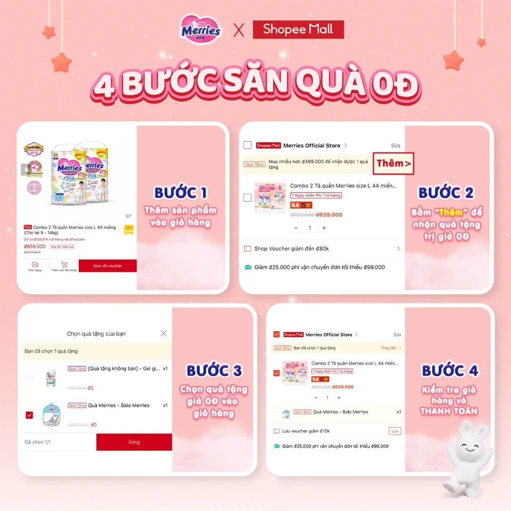 Ảnh Combo 3 Tã/bỉm quần Merries Jumbo Đủ Size L54/XL46/XXL30 1