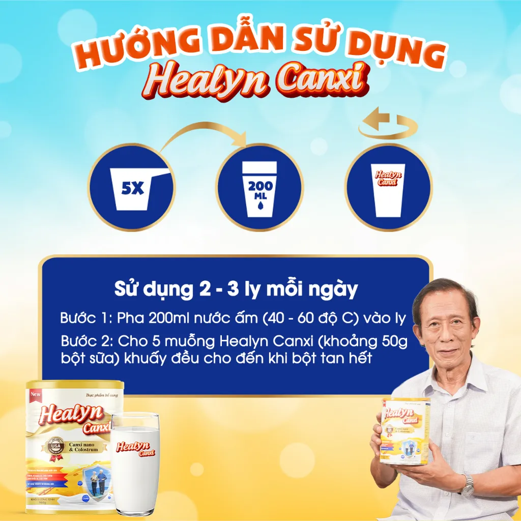 Ảnh COMBO 3 [TẶNG 1] HEALYN CANXI Chắc Khoẻ Xương, Ngăn Ngừa Loãng Xương, Tăng Cường Miễn Dịch - Lon 800g 4