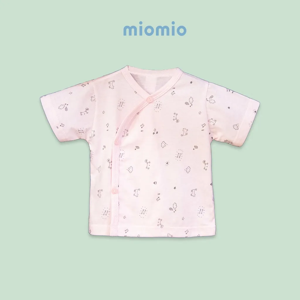 Ảnh Combo 4 Áo Sơ Sinh Tay Ngắn, Cài Lệch MIOMIO - Cho Bé Trai, Bé Gái (Từ 0-3M), Vải Cotton 4