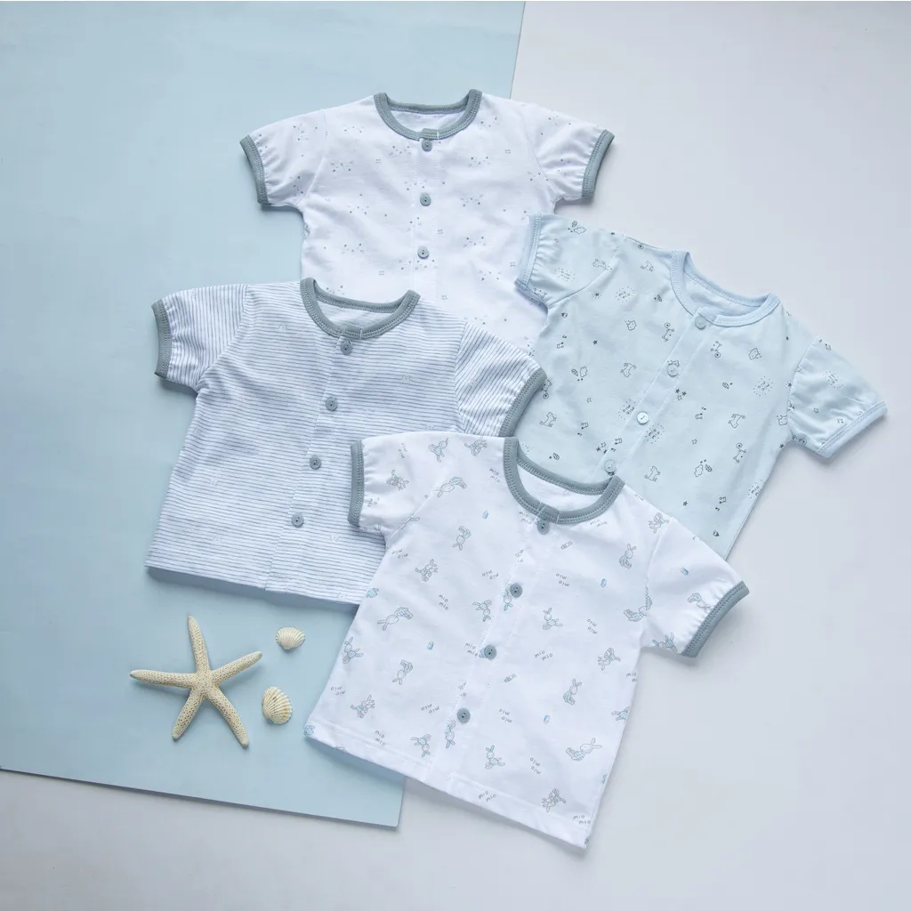 Ảnh Combo 4 Áo Tay Cộc Sơ Sinh MIOMIO Vải Cotton- Bé Trai,Gái (Từ 0-24 Tháng) Thiết Kế Mùa HèThoáng Mát 2