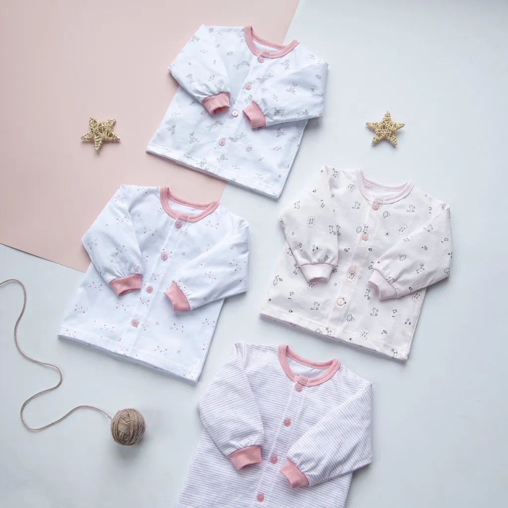 Ảnh Combo 4 Áo Tay Dài Sơ Sinh MIOMIO Cho Bé Trai, Bé Gái (Từ 0-24 Tháng), Vải Cotton 2