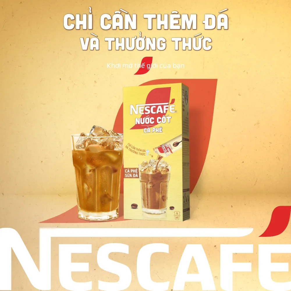 Ảnh Combo 4 hộp nước cốt cà phê NESCAFÉ - CÀ PHÊ SỮA ĐÁ (4 hộp x 5 gói) 1