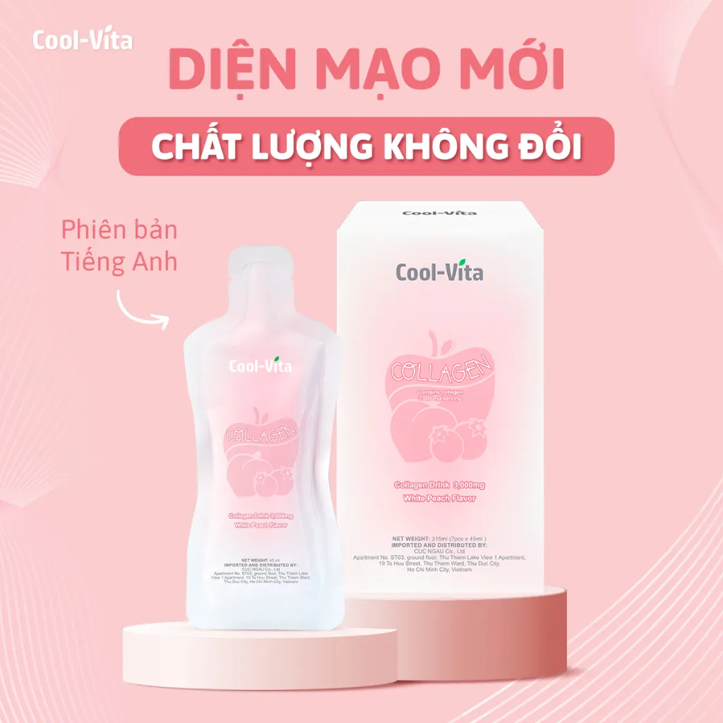 Ảnh Combo 4 Hộp Nước Uống Collagen Peptide Hỗ Trợ Trẻ Hóa Sáng Da, Cải Thiện Sức Khỏe Cho Tóc Móng Coolvita 3