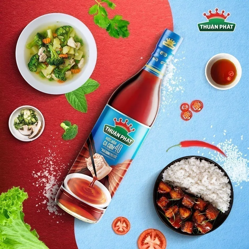 Ảnh Combo 4 Nước mắm cá cơm Thuận Phát 40 độ đạm 610ml - Từ nước cốt nhĩ cá cơm Phú Quốc 1