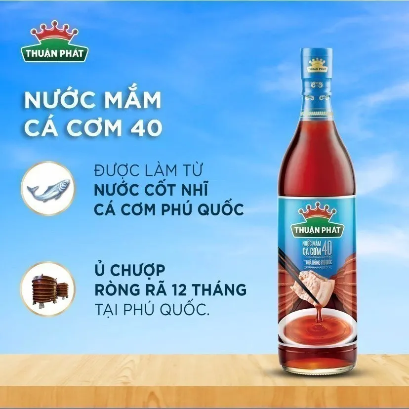 Ảnh Combo 4 Nước mắm cá cơm Thuận Phát 40 độ đạm 610ml - Từ nước cốt nhĩ cá cơm Phú Quốc 4