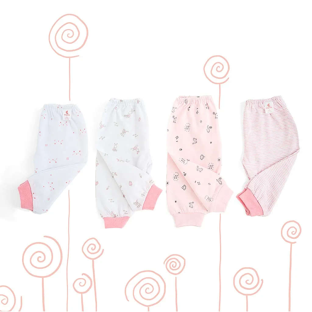 Ảnh Combo 4 Quần Dài Sơ Sinh MIOMIO Cho Bé Trai, Bé Gái (Từ 0 - 24 Tháng), Vải Cotton 2