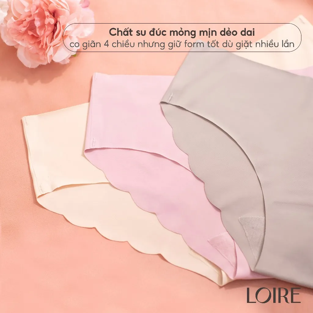 Ảnh COMBO 4 Quần Lót Không Viền Su Đúc Không Viền Loirechic QSD04 3