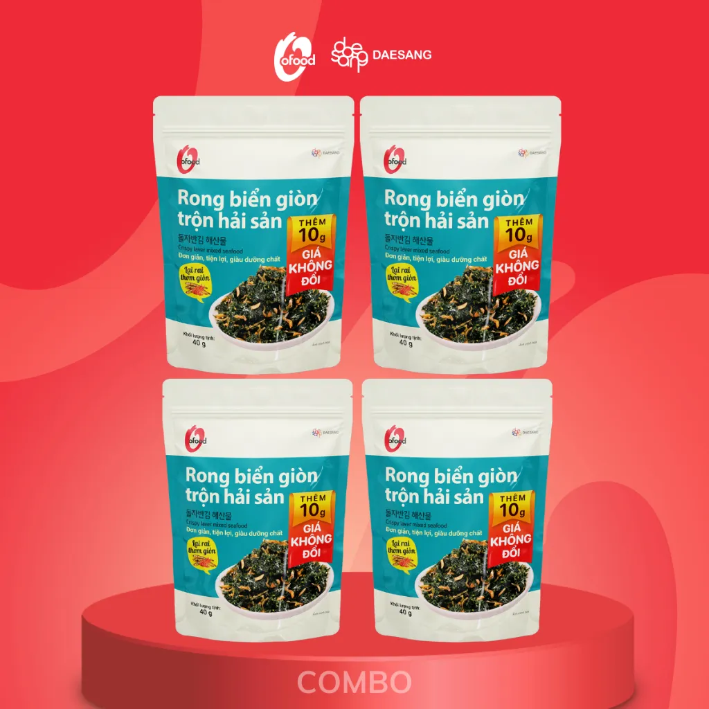 Ảnh Combo 4 rong biển giòn trộn 4 vị O'food 2