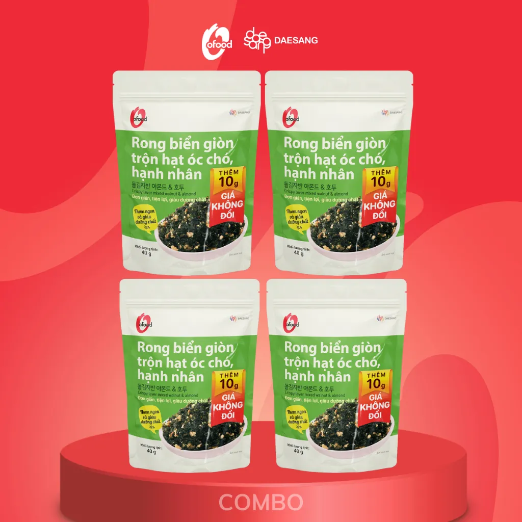 Ảnh Combo 4 rong biển giòn trộn 4 vị O'food 3
