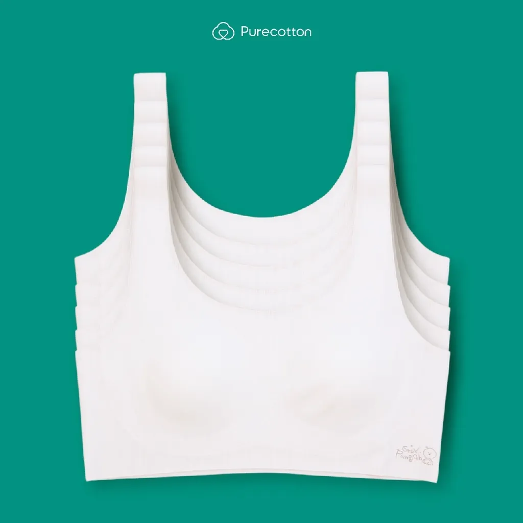 Ảnh Combo 5 áo lá học sinh không viền Purecotton chất liệu cotton cao cấp PC087 1