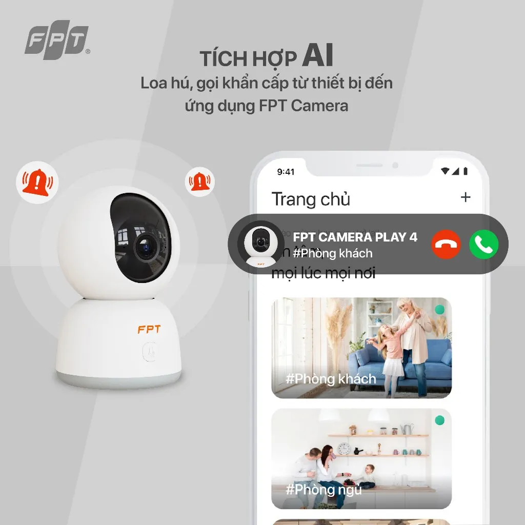 Ảnh Combo 5 Cloud Camera Play 4 - Chính hãng FPT - Công nghệ AI - Độ phân giải 3MP - Quay 360 độ 1