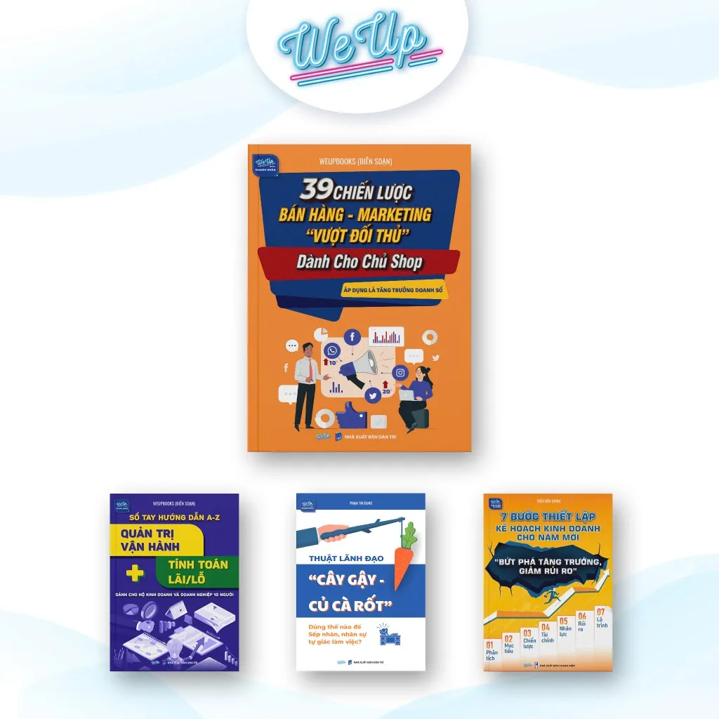 Ảnh COMBO 5 CUỐN SÁCH : 39 chiến lược bán hàng, Quản trị vận hành Lãi/Lỗ, 7 Bước lập KHKD, Thuật lãnh đạo, AI DN ( 5Tặng) 1