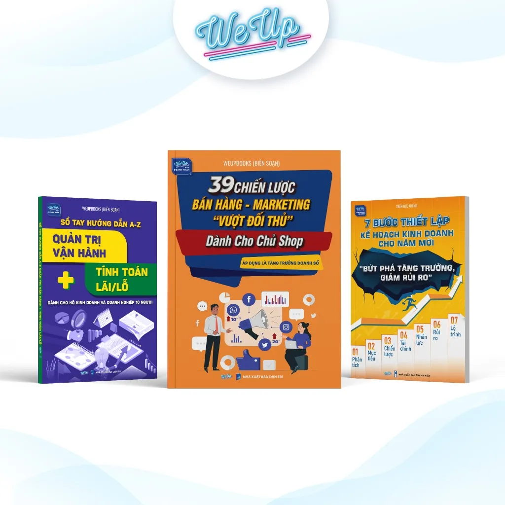 Ảnh COMBO 5 CUỐN SÁCH : 39 chiến lược bán hàng, Quản trị vận hành Lãi/Lỗ, 7 Bước lập KHKD, Thuật lãnh đạo, AI DN ( 5Tặng) 2