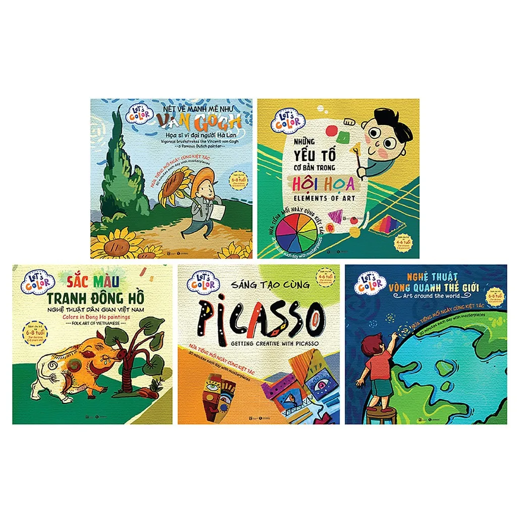 Ảnh Combo 5 cuốn sách dậy hội họa dành cho thiếu nhi: Let's Color 1