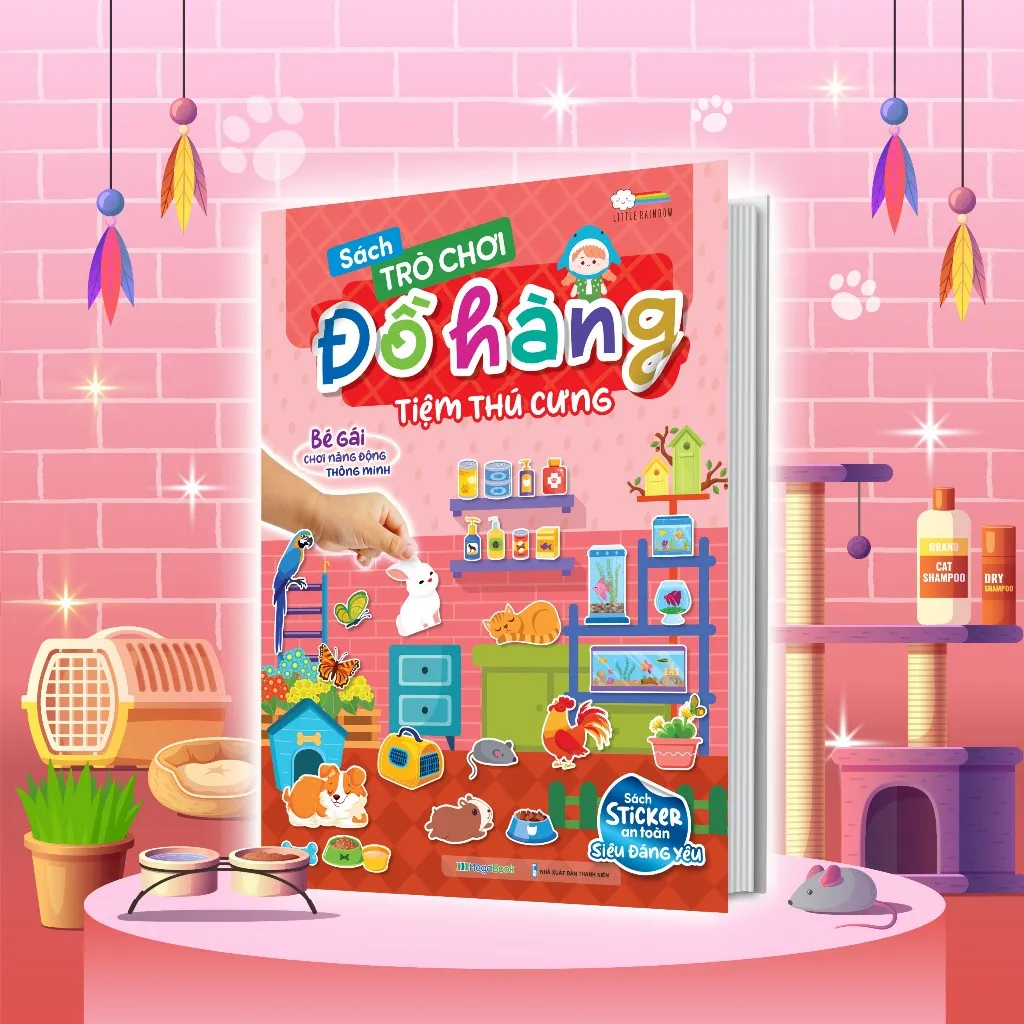 Ảnh Combo 5 cuốn Sách Trò chơi Đồ hàng cho bé gái (Hơn 1000 Stickers) - Sách tương tác cho bé 4