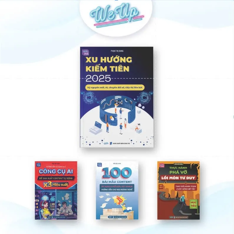 Ảnh COMBO 5 CUỐN SÁCH: Xu hướng kiếm tiên, A-Z công cụ AI content, 100 bài mẫu Content, Phá vỡ Tư Duy, Tự do tài chính 1