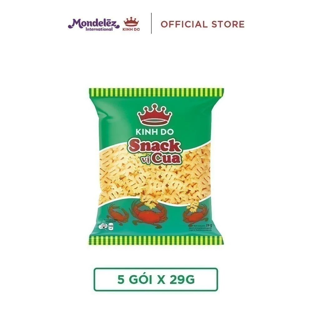 Ảnh Combo 5 Gói Bánh Snack Kinh Đô Vị Cua Gói X 29G 2