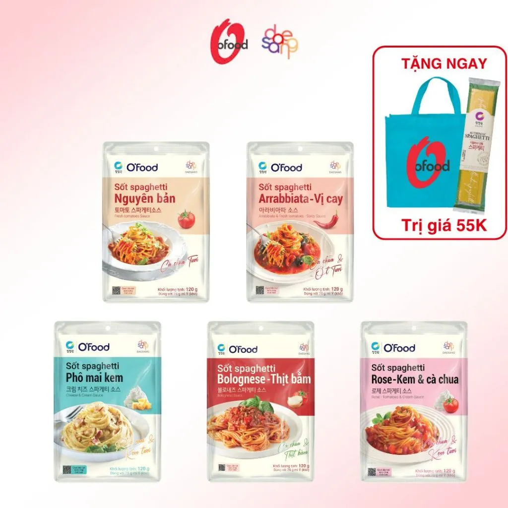 Ảnh Combo 5 gói SpaghettiO'Food mix 5 vị 120g 1
