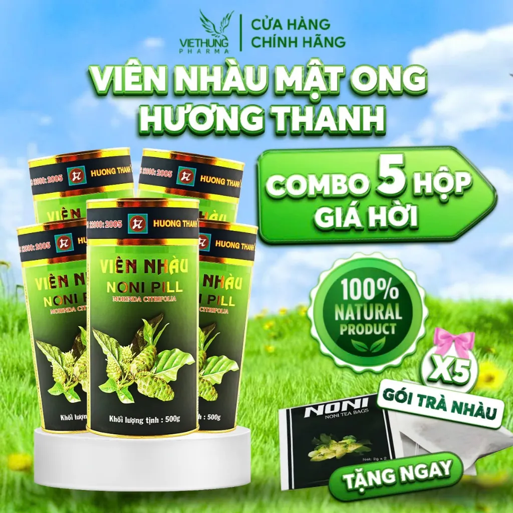 Ảnh Combo 5 Hộp Viên Nhàu Mật Ong Hương Thanh, Hộp 500g 1