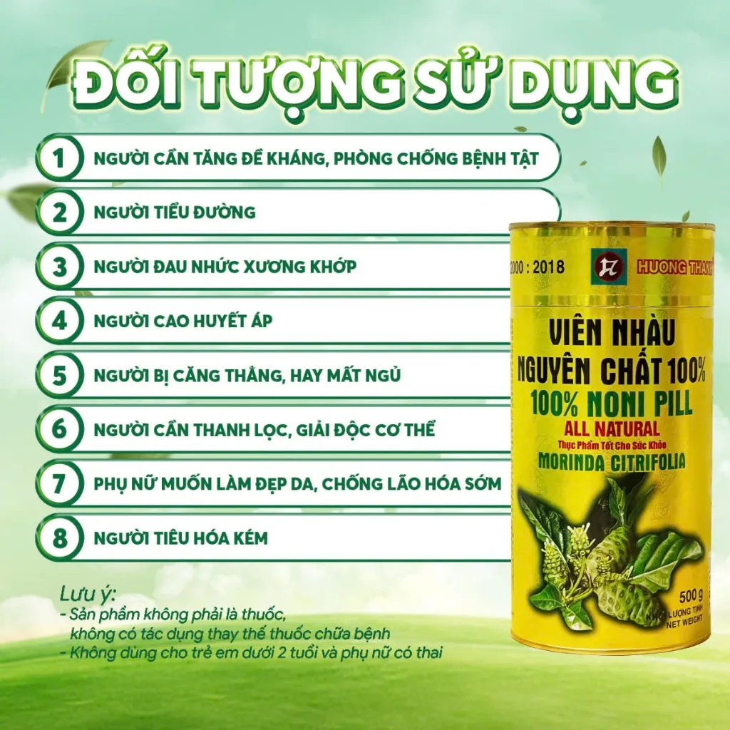 Ảnh Combo 5 Hộp Viên Nhàu Nguyên Chất Noni Hương Thanh, 100% Từ Quả Nhàu, Hộp 500g 3