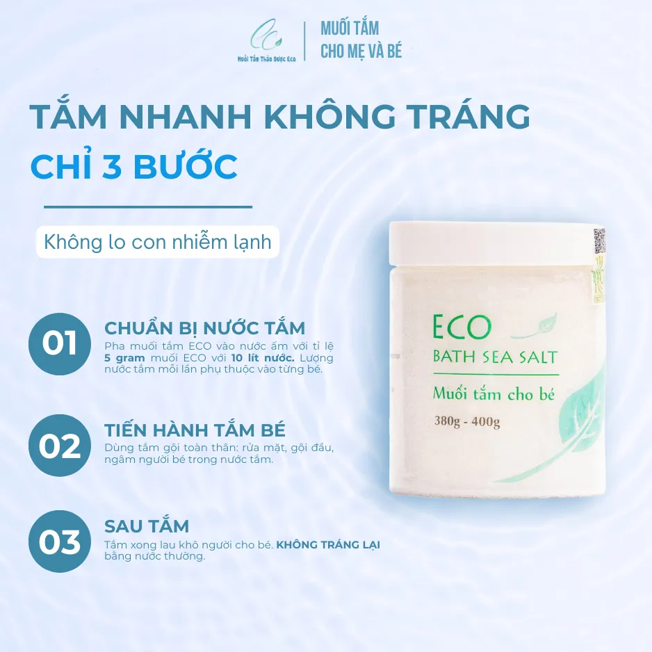Ảnh Combo 5 lọ muối tắm bé thảo dược Eco Sinh Dược 400g tặng 1 muối thảo dược Eco Sinh Dược 400g 2