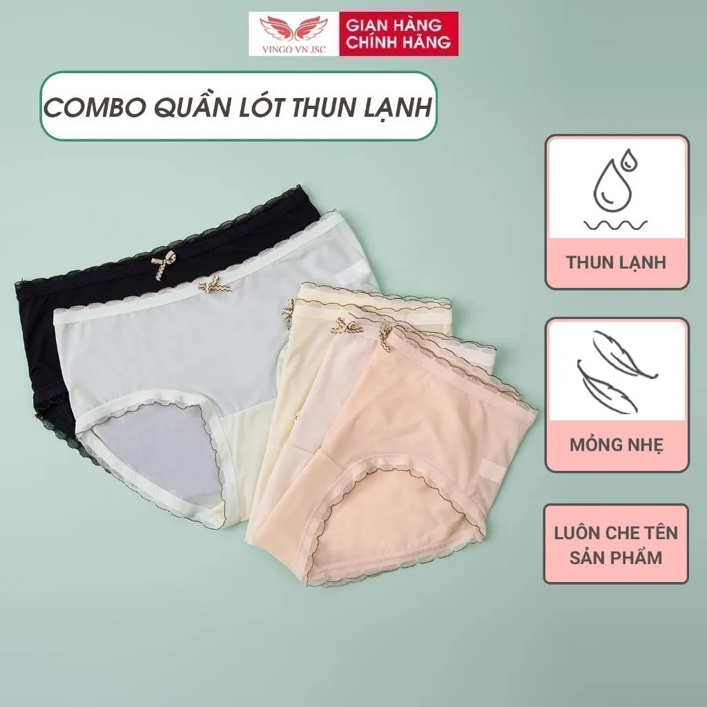 Ảnh Combo 5 quần lót nữ thun lạnh cạp vừa VINGO CB70 VNGO 2