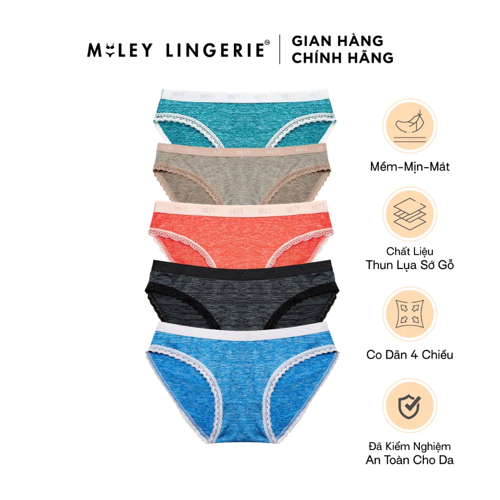 Ảnh Combo 5 Quần Lót Thun Lạnh Sớ Gỗ Miley Lingerie FWS_00 - Màu Ngẫu Nhiên 1