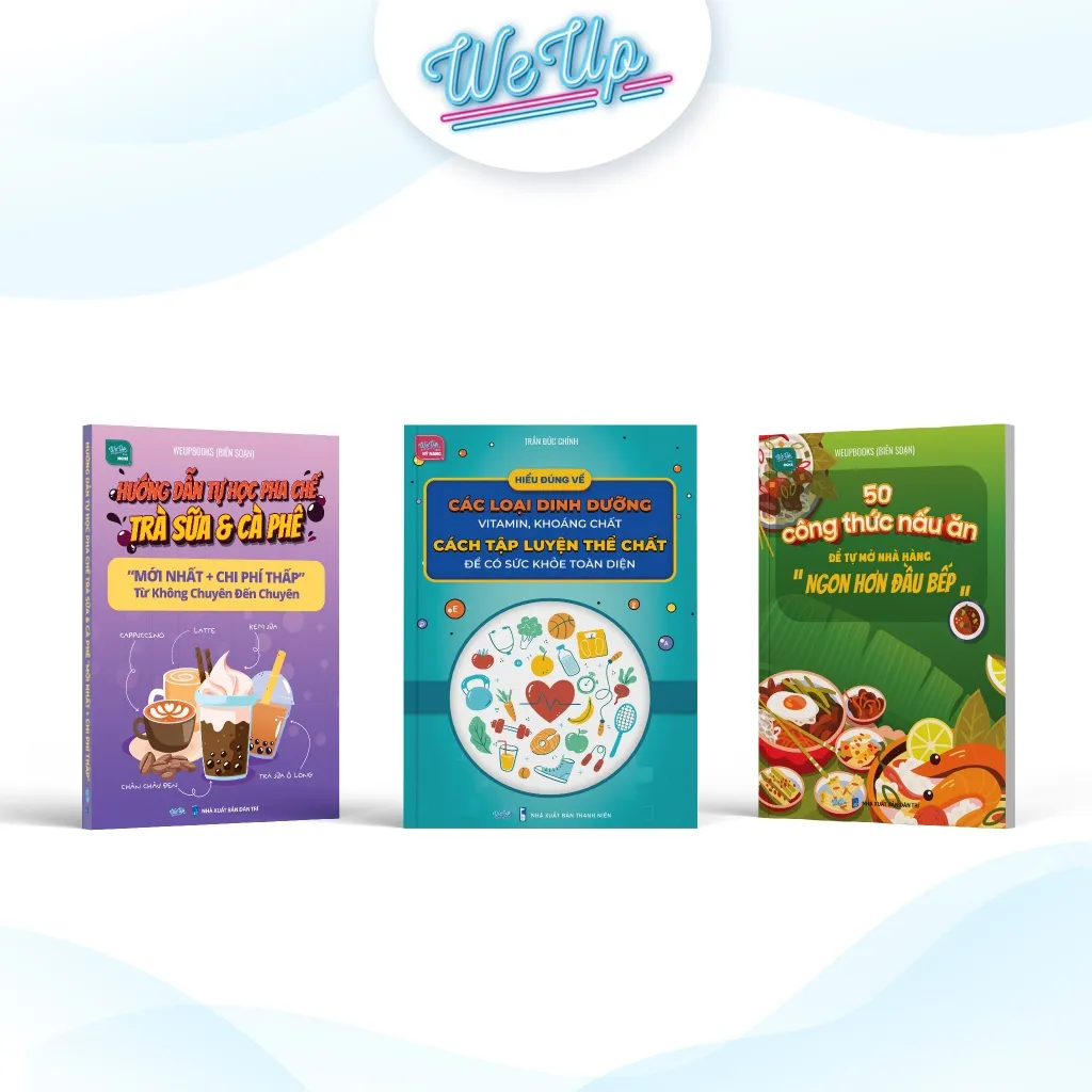 Ảnh Combo 5 sách:50 công thức nấu ăn, HD pha chế "Trà sữa & Cà phê",100 mẫu content, AI Content, Tự do TC, Vitamin, Sx Video 4