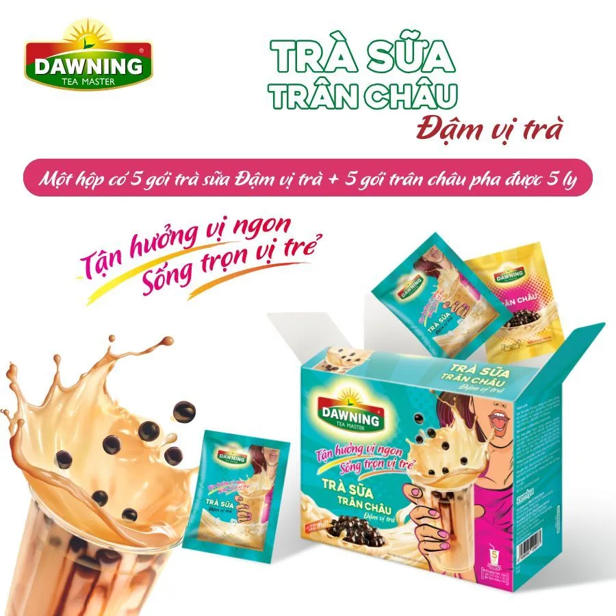 Ảnh Combo 5 vị Trà Dawning- Trà chanh, Trà sữa trân châu Tròn vị ngon & Đậm vị trà 3