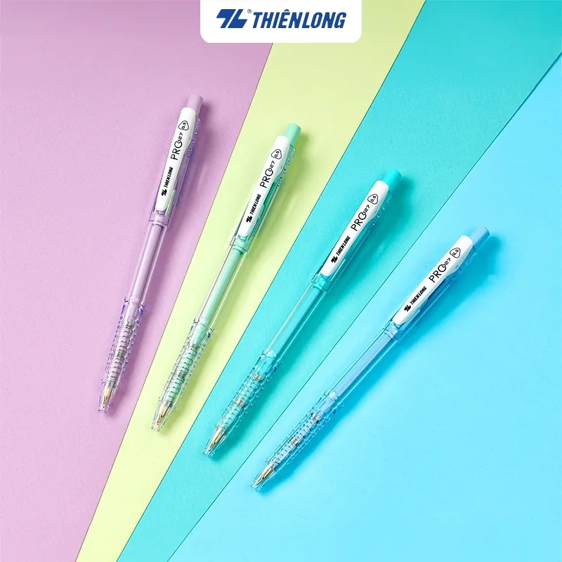 Ảnh Combo 5/10/20 Bút bi Thiên Long Pro 027 TL-105 - Bút bi 3 màu mực, thân bút pastel thời trang 2