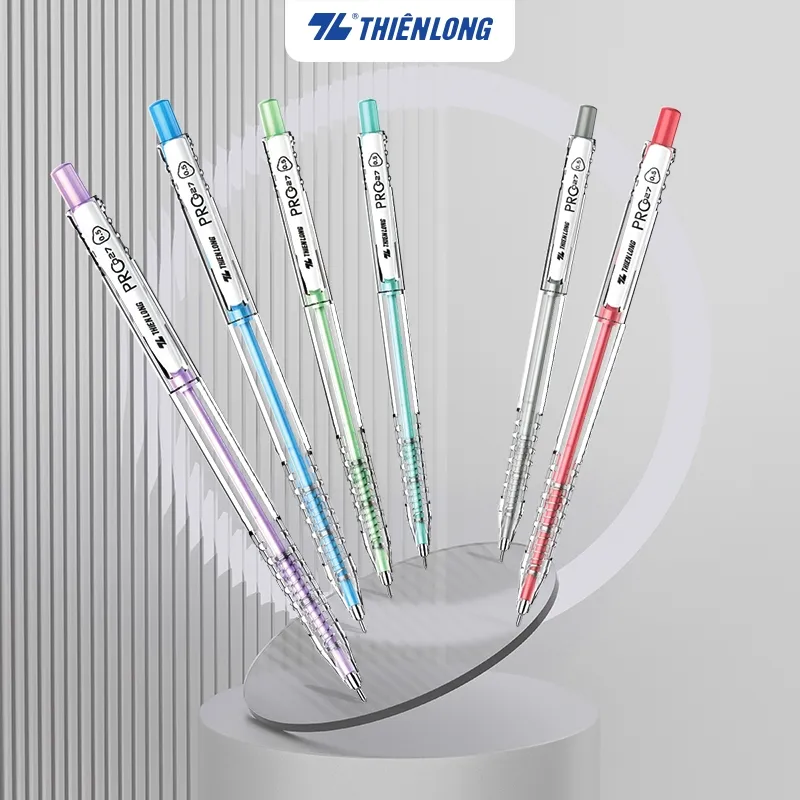 Ảnh Combo 5/10/20 Bút bi Thiên Long Pro 027 TL-105 - Bút bi 3 màu mực, thân bút pastel thời trang 3