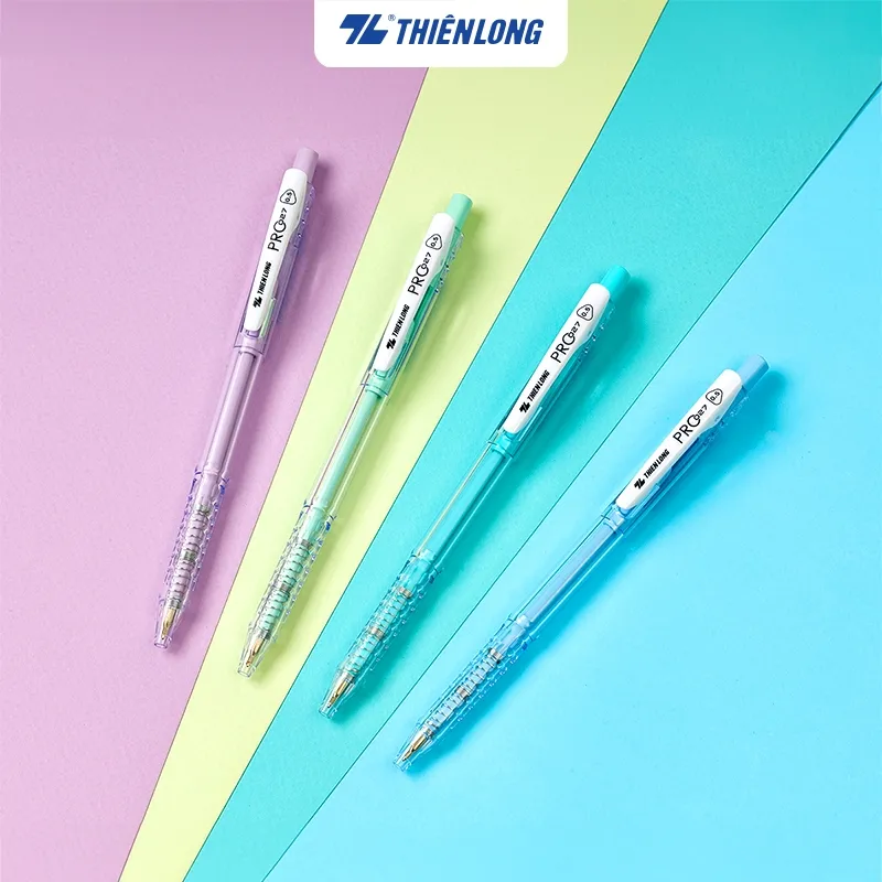 Ảnh Combo 5/10/20 Bút bi Thiên Long Pro 027 TL-105 - 3 màu mực, thân bút pastel thời trang, phù hợp cho học sinh, sinh viên 1