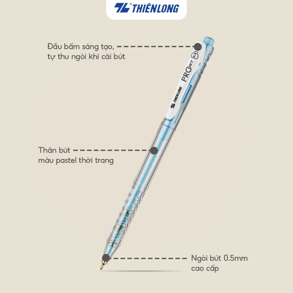 Ảnh Combo 5/10/20 Bút bi Thiên Long Pro 027 TL-105 - 3 màu mực, thân bút pastel thời trang, phù hợp cho học sinh, sinh viên 2