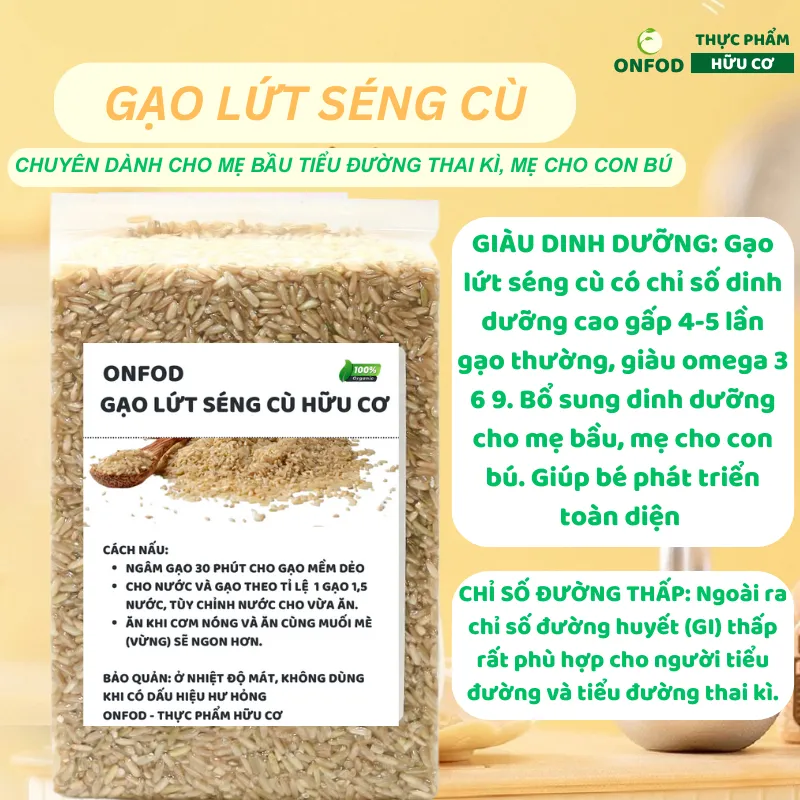 Ảnh COMBO 5KG Gạo lứt đen gạo st25 gạo séng cù gạo nhật dẻo ONFOD ăn dặm cho bé ăn kiêng giảm cân healthy 3
