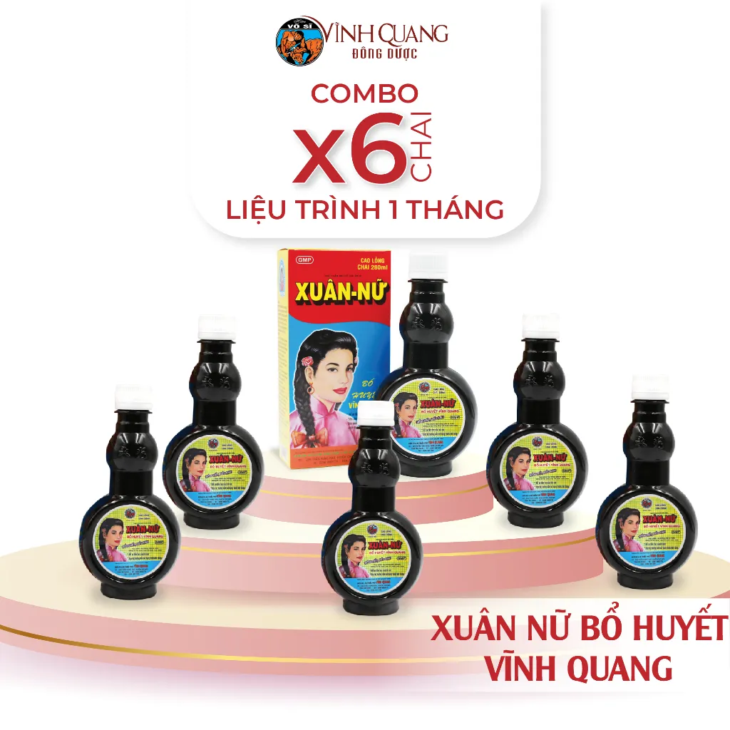 Ảnh Combo 6 chai Xuân Nữ Bổ Huyết VĨNH QUANG 280ml - Điều hòa kinh nguyệt, liệu trình 1 tháng 1