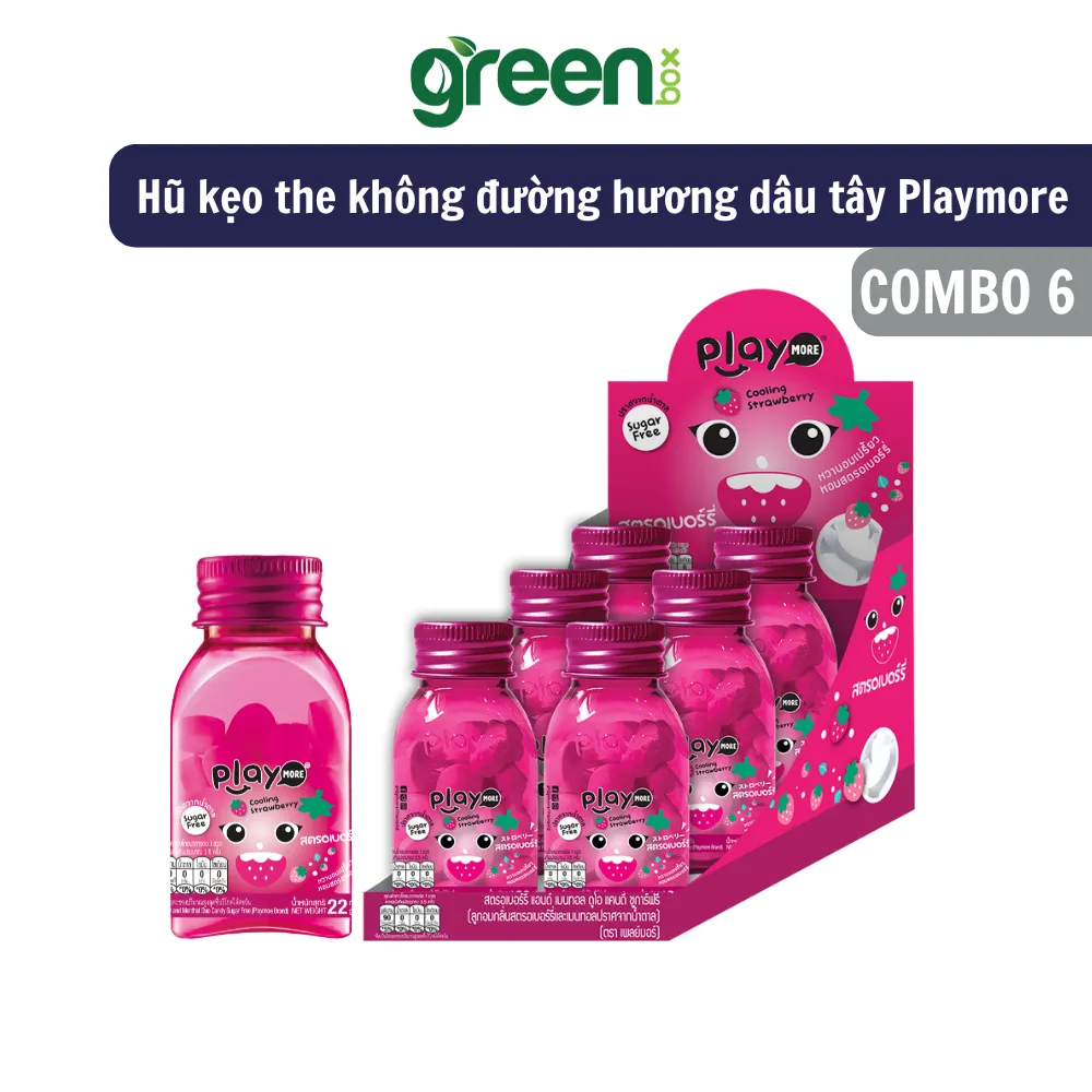 Ảnh combo 6 hũ kẹo the playmore tổng hợp nhiều hương vị 22g 4