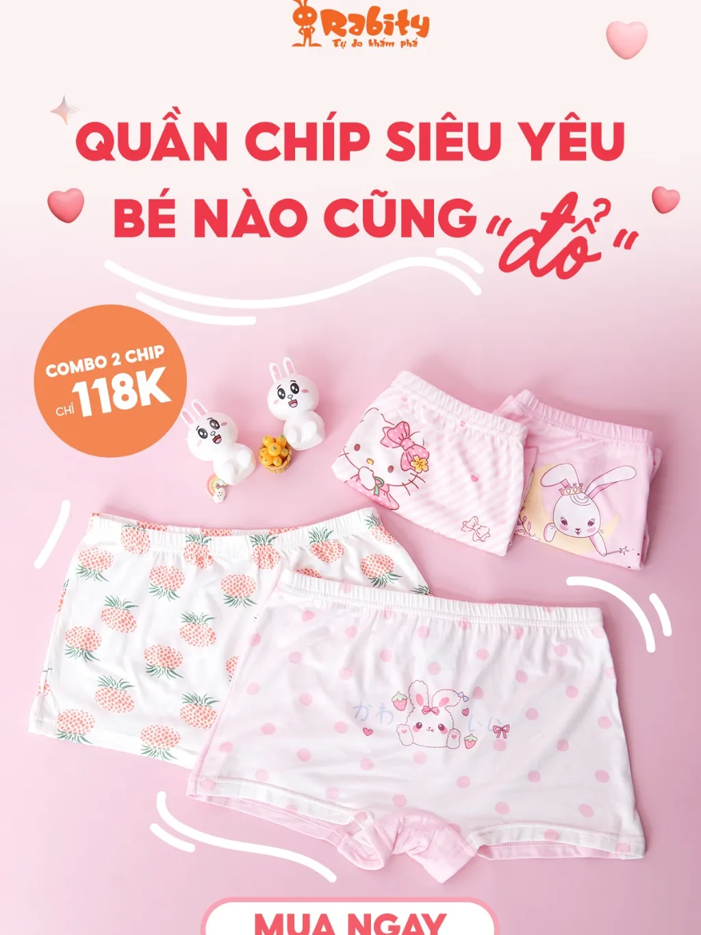 Ảnh Combo 6 quần lót Rabity kháng khuẩn, an toàn 5049.01 2